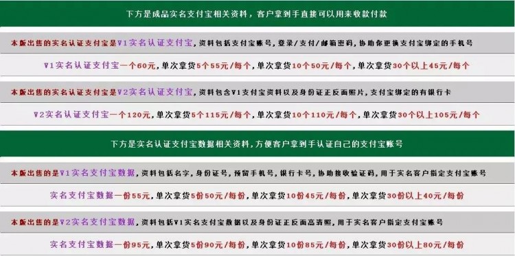 10元就能买到实名支付宝账号